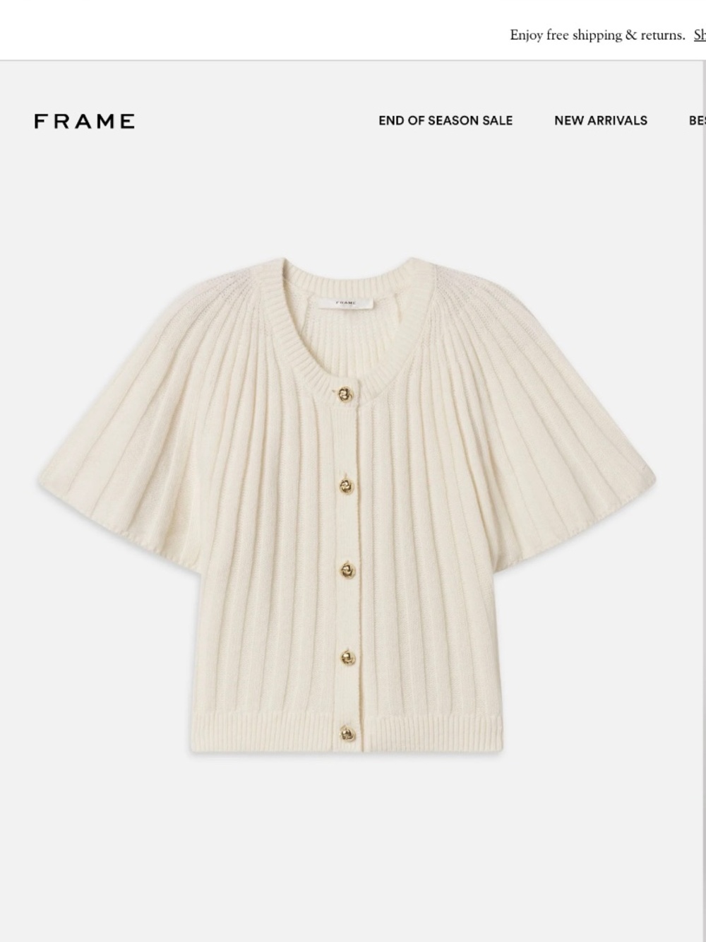 NWT Frame Flutter Cardi